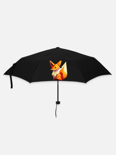Fuchs - Regenschirm (klein) - Schwarz