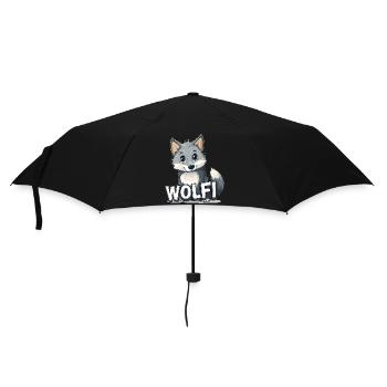 Wolfi - Your pet name - Umbrella (small) - black - Front