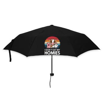 Vegetarian Vegan Veggie Vegetarian - Umbrella (small) - black - Front