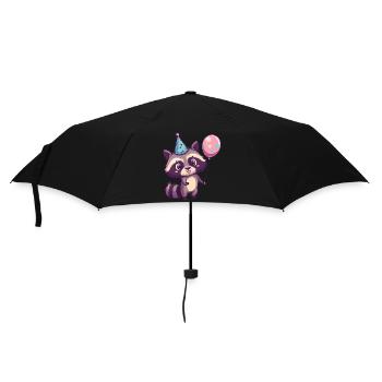 Raton laveur anniversaire bébé - Parapluie standard - noir - Devant