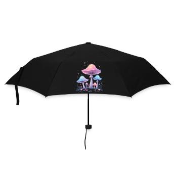 Magic Mushrooms - Mystical Forest Art - Umbrella (small) - black - Front