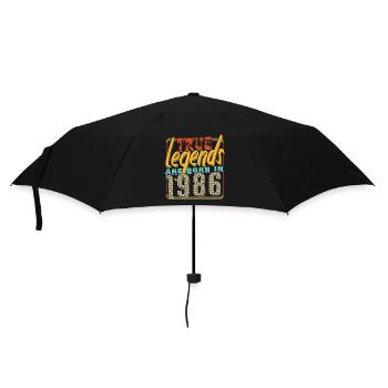 Wahre Legenden werden 1986 geboren Vintage Geburtstag - Regenschirm (klein) - Schwarz - Vorne