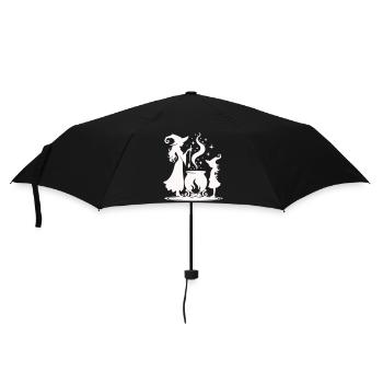 Chaudron de sorcière - Parapluie standard - noir - Devant
