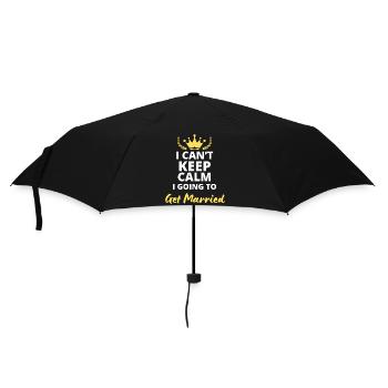 Ich kann nicht ruhig bleiben, ich heirate! - Regenschirm (klein) - Schwarz - Vorne