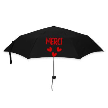 VIELEN DANK. GELIEBTE. HERZ. MEISTER. DANKE HERRIN. - Regenschirm (klein) - Schwarz - Vorne