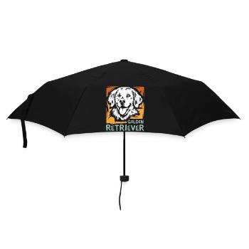 Golden Retriever Dog in Vintage Colors Icon - Umbrella (small) - black - Front