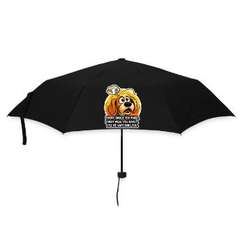 Chien câlin avec des pensées de collation - Parapluie standard - noir - Devant