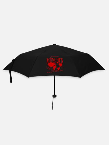 München Heimat Stolz Fußball Geschenk - Regenschirm (klein) - Schwarz