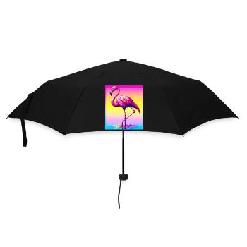 Flamant - Parapluie standard - noir - Devant