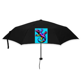 Gecko - Regenschirm (klein) - Schwarz - Vorne