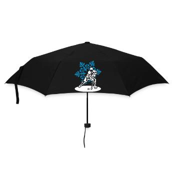 Eishockey Eiskristall Eishockeyspieler Geschenk - Umbrella (small) - black - Front