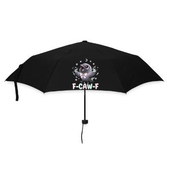 Kawaii Pastel Goth Black Crow F-Caw-F - Umbrella (small) - black - Front