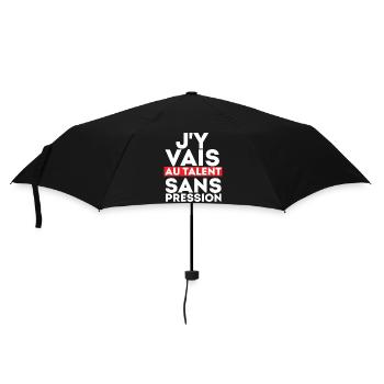 Ich setze AU-Talent ohne Druck - Regenschirm (klein) - Schwarz - Vorne
