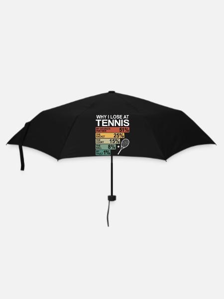 Why I Lose At Tennis | Fun tennis - Umbrella (small) - black