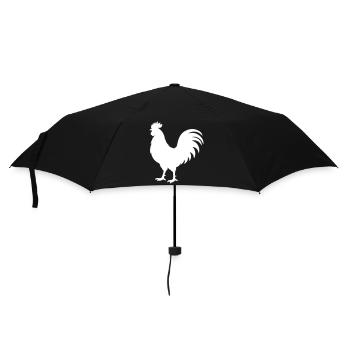 Rooster Silhouette - Umbrella (small) - black - Front