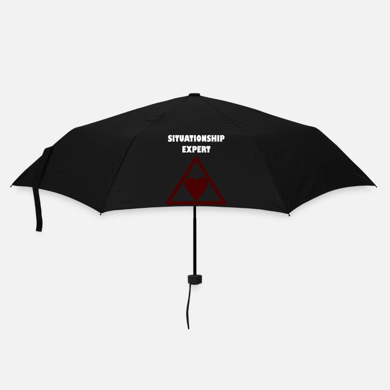 Beziehungs-Experte im Dreieck - Regenschirm (klein) - Schwarz