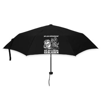 Dem Lohn Hinterhergejagt Auf Der Strecke Geblieben - Regenschirm (klein) - Schwarz - Vorne