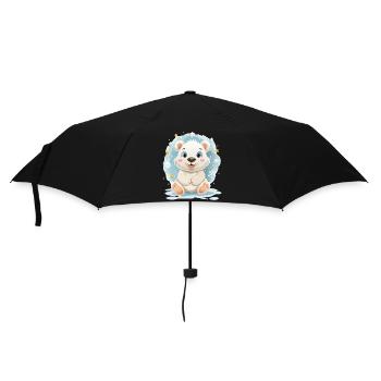 Polarbärchen im Winterzauber - Regenschirm (klein) - Schwarz - Vorne