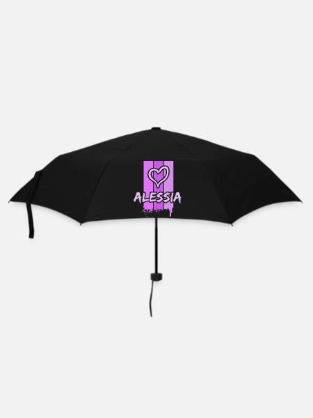 Geschenkidee Alessia - Regenschirm (klein) - Schwarz