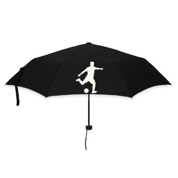 Foosball silhouette in motion - Umbrella (small) - black - Front