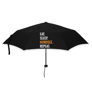 Nordseefan Eat Sleep Nordsee Repeat - Umbrella (small) - black - Front
