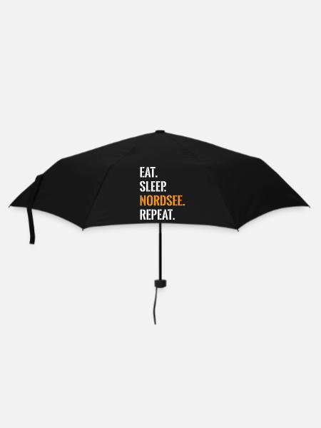 Nordseefan Eat Sleep Nordsee Repeat - Umbrella (small) - black