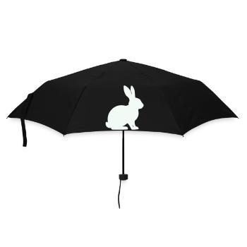 Bunny Silhouette Minimal - Parapluie standard - noir - Devant