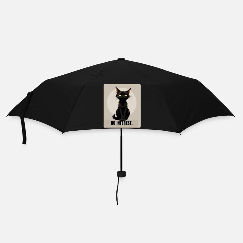 No Interest. – Sarcastic Black Cat Design - Umbrella (small) - black