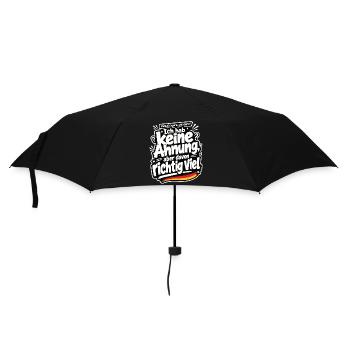 Ich hab keine Ahnung, aber davon richtig viel - Regenschirm (klein) - Schwarz - Vorne