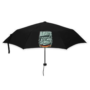 Abseits erklär ich später, jetzt wird gebrüllt - Regenschirm (klein) - Schwarz - Vorne
