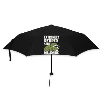 Extremely Retired Triceratops Humor - Regenschirm (klein) - Schwarz - Vorne