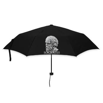 Socrates Skull Portrait - Umbrella (small) - black - Front