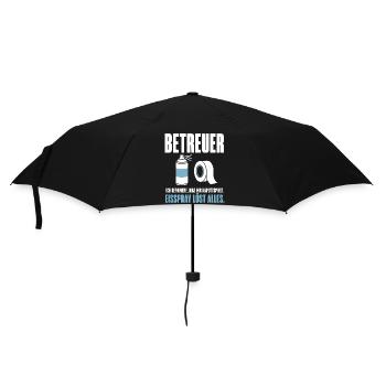 Betreuer Shirt – Repariere, was ihr kaputtspielt - Regenschirm (klein) - Schwarz - Vorne