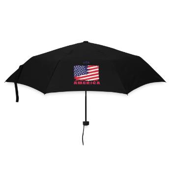 USA, Amerika. - Regenschirm (klein) - Schwarz - Vorne