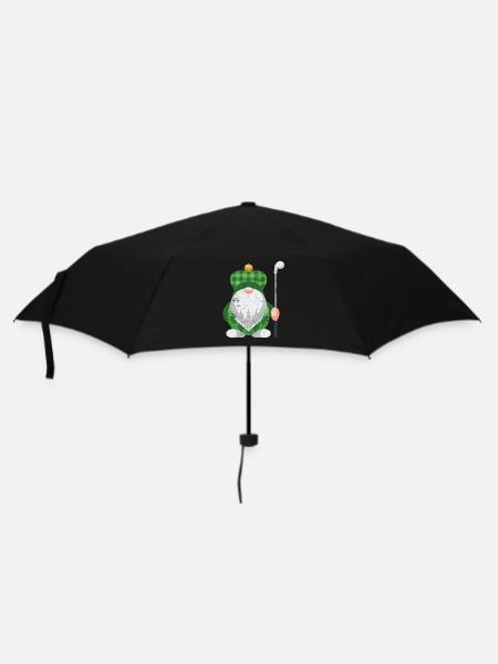 GOLF GNOME ZWERG LUSTIG KAROW GOLFSCHLÄGER MOTIVE - Regenschirm (klein) - Schwarz