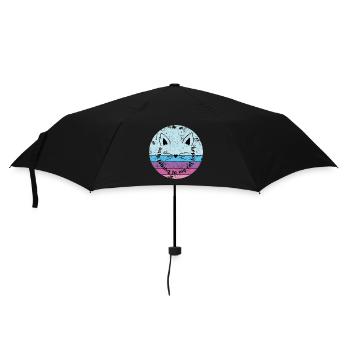 NE PARLEZ QU’AVEC MON CHAT DRÔLE DE BLAGUE DISANT MOTIF - Parapluie standard - noir - Devant