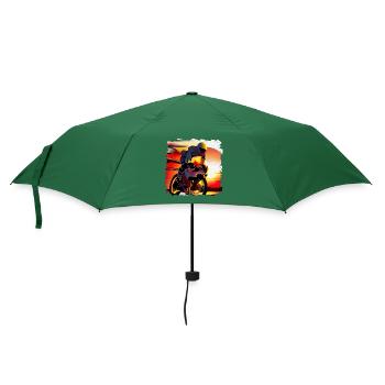 Motorcycle racing is an exciting motorsport - Umbrella (small) - bottlegreen - Front