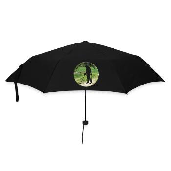 Mit Detektor-schwingen auf Schatzsuche - Regenschirm (klein) - Schwarz - Vorne