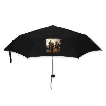Knights show their skills in battle - Umbrella (small) - black - Front
