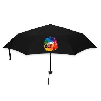 Rom muss man erleben - Regenschirm (klein) - Schwarz - Vorne