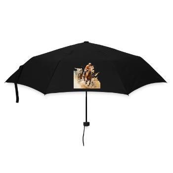 Les courses de chevaux sont un monde à part entière - Parapluie standard - noir - Devant