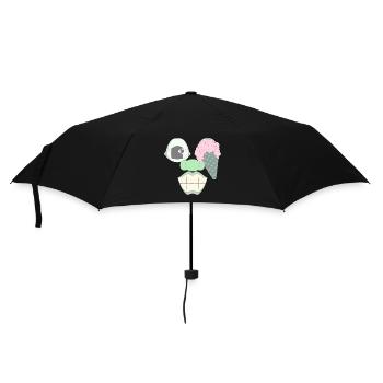 EIN KLASSIKER - Regenschirm (klein) - Schwarz - Vorne