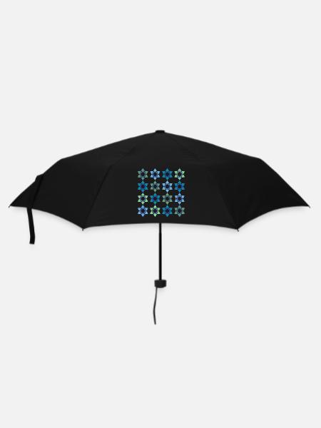 Star Scape Geometric Pattern - Umbrella (small) - black