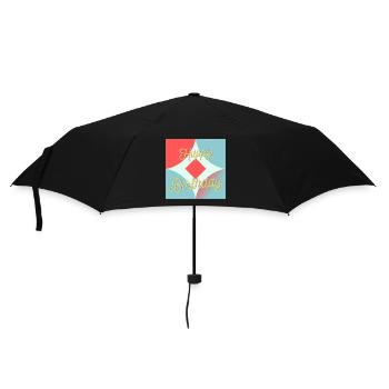 GEBURTSTAG, ALLES GUTE ZUM GEBURTSTAG, ALLES GUTE ZUM GEBURTSTAG - Regenschirm (klein) - Schwarz - Vorne
