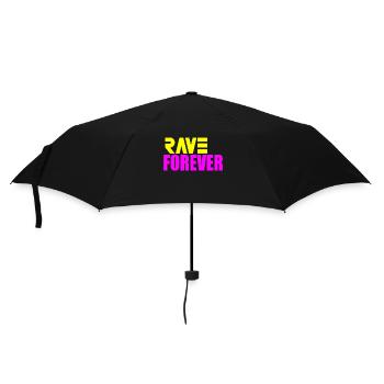 Rave forever - Umbrella (small) - black - Front
