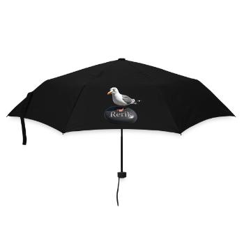 Rerik Ostseebad - Rerik Möwe - Regenschirm (klein) - Schwarz - Vorne