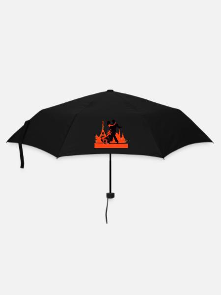 Der Tango ist ein beliebter Tanz - Regenschirm (klein) - Schwarz