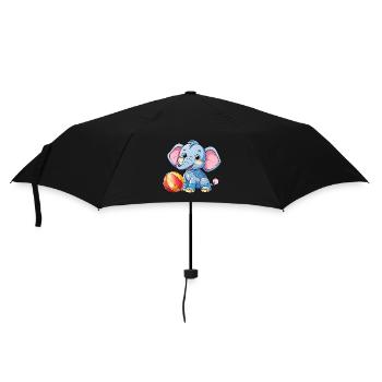 Playing Baby Elephant - Umbrella (small) - black - Front