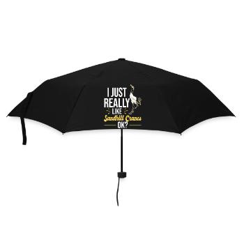 Kanadakranich | Kanadischer Kranich Vogel Geschenk - Regenschirm (klein) - Schwarz - Vorne