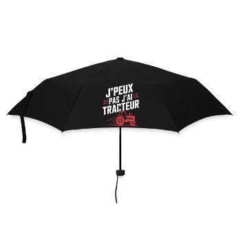 Ich kann pa Ich habe Traktor - Regenschirm (klein) - Schwarz - Vorne